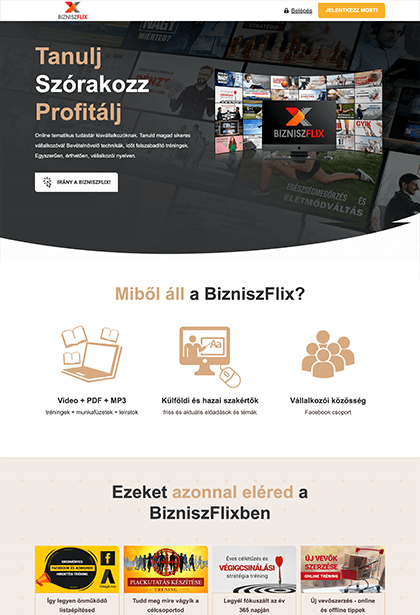BizniszFlix - Pongor-Juhász Attila-weblapmentor-weboldal-készítés-portfolió